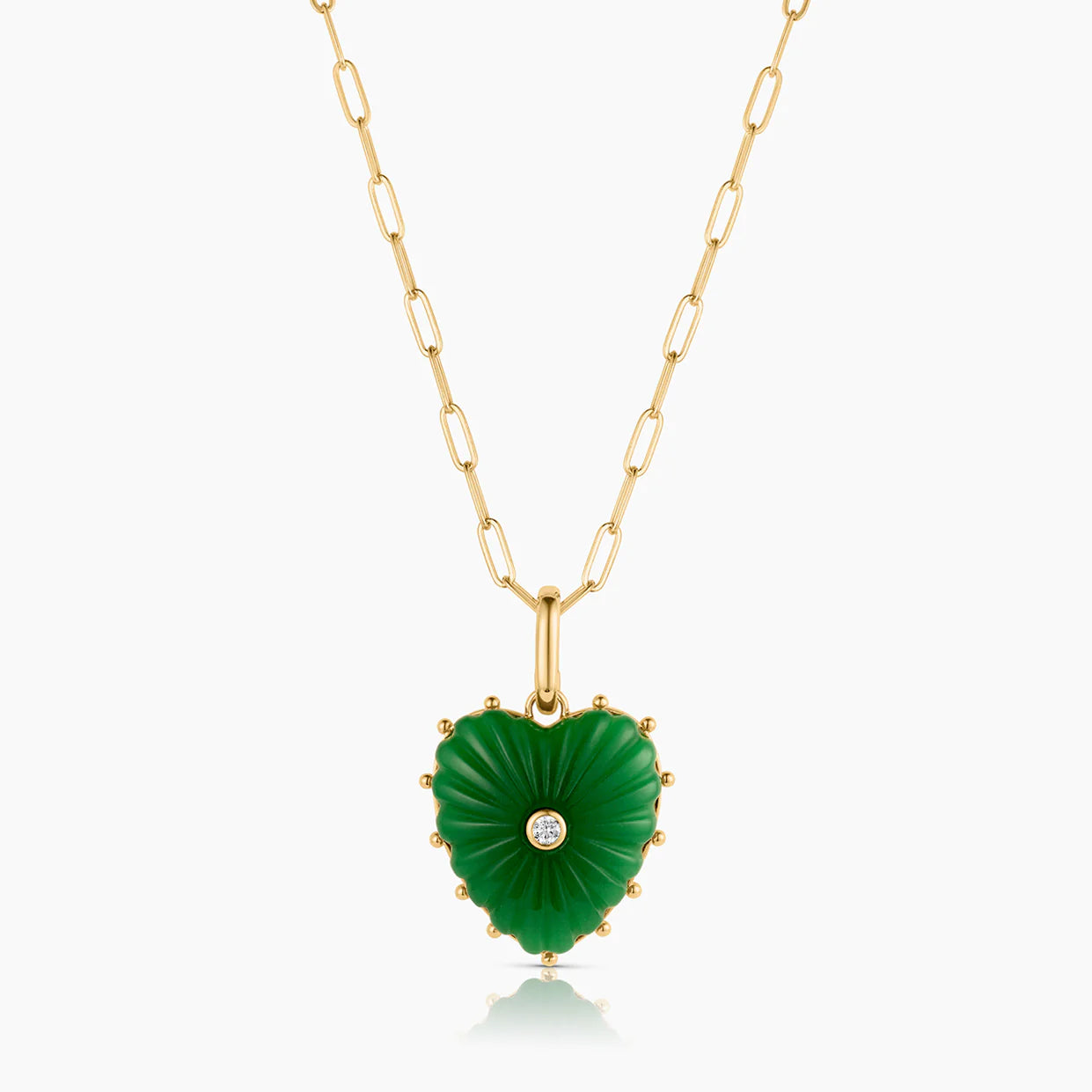 Melanie Jade Clip Heart Charm