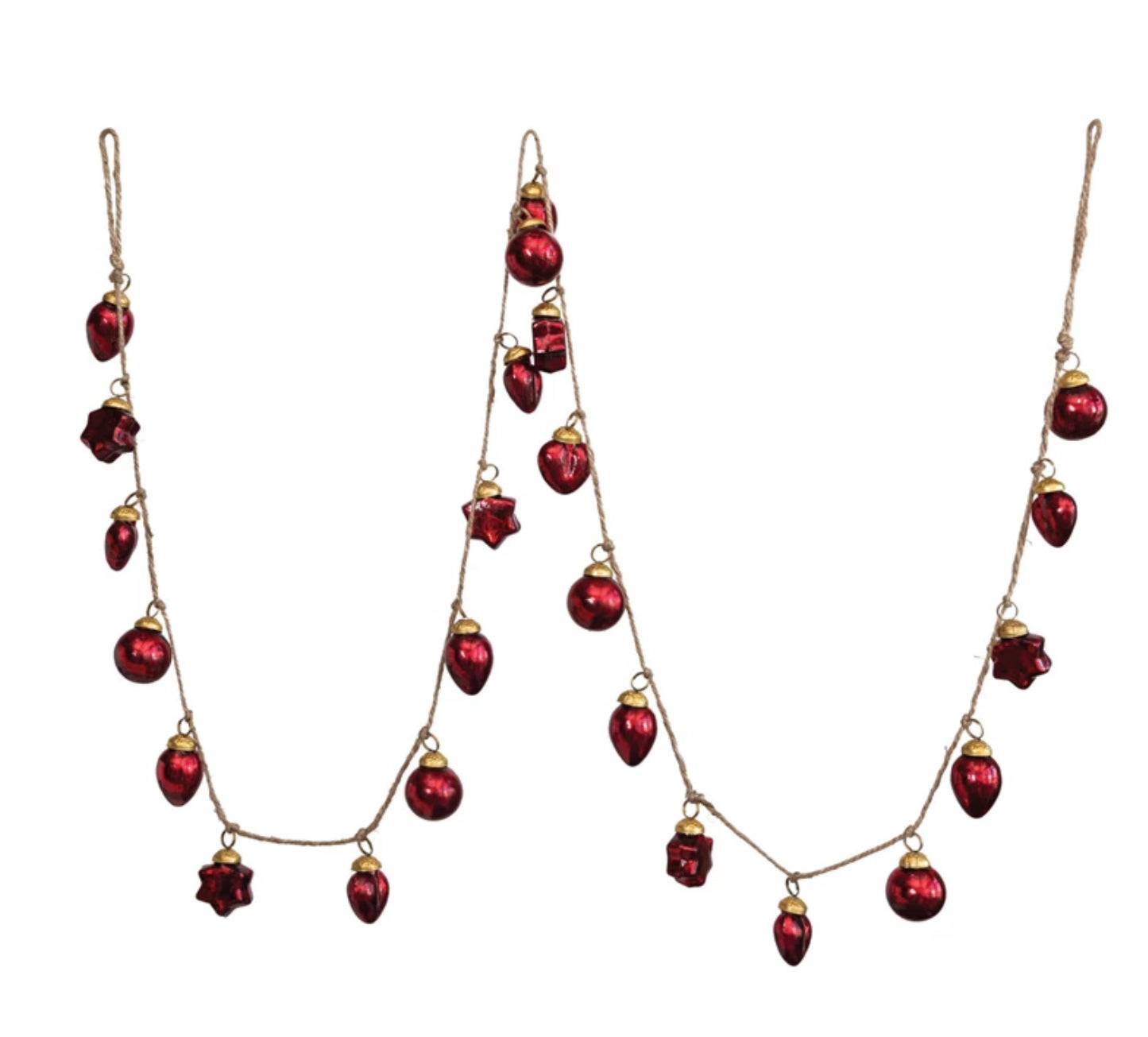 Mercury Glass Ornament Garland