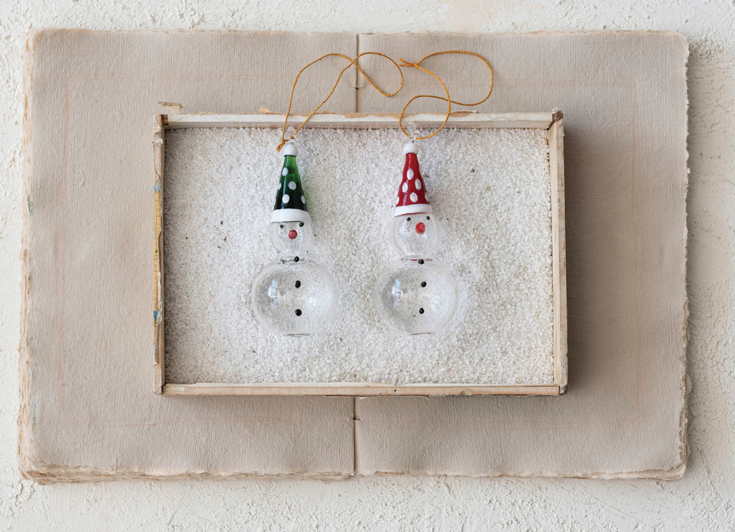 Handmade Glass Snowman