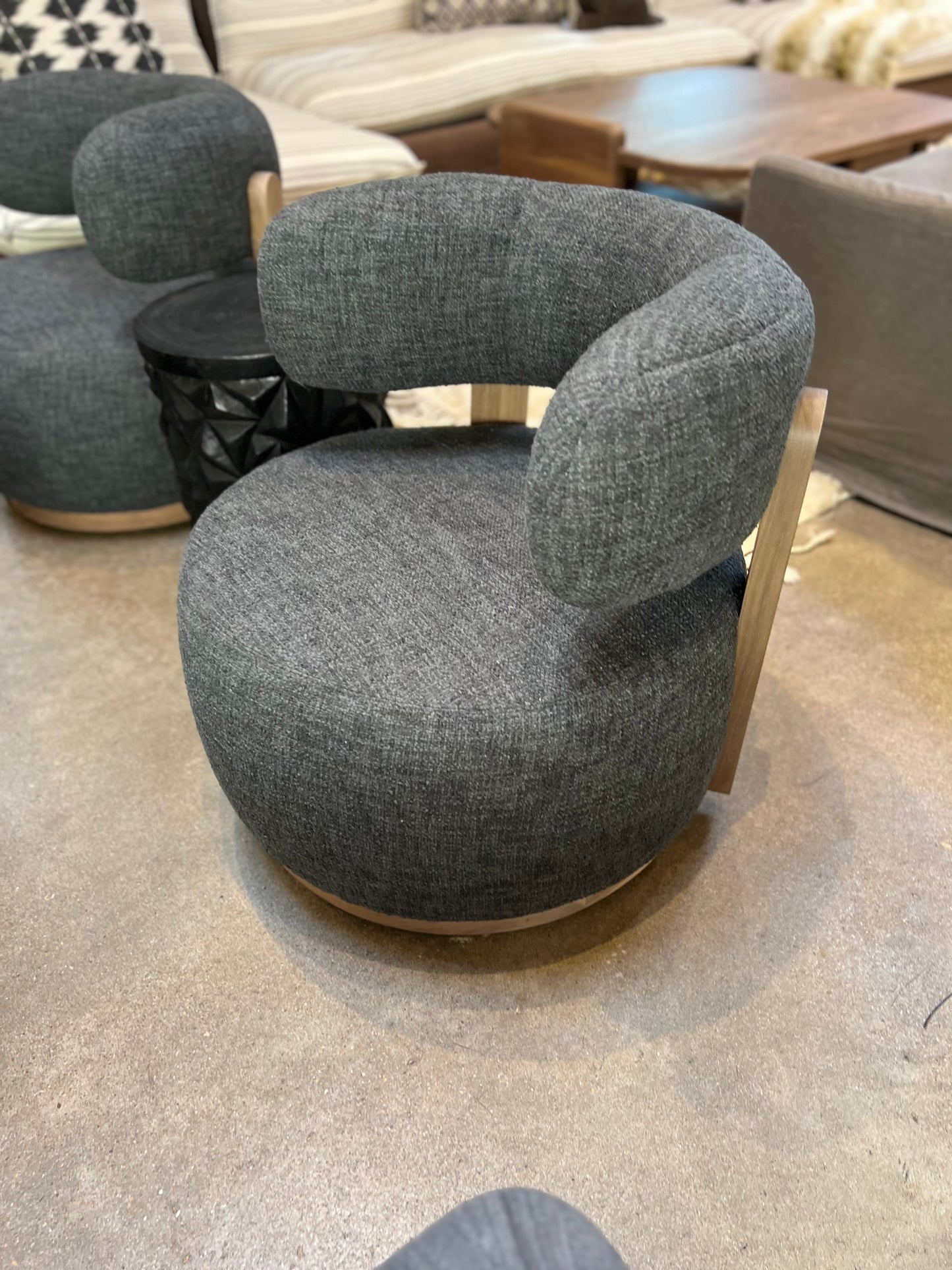 Gaston Swivel Chair - Hot Spot Granite