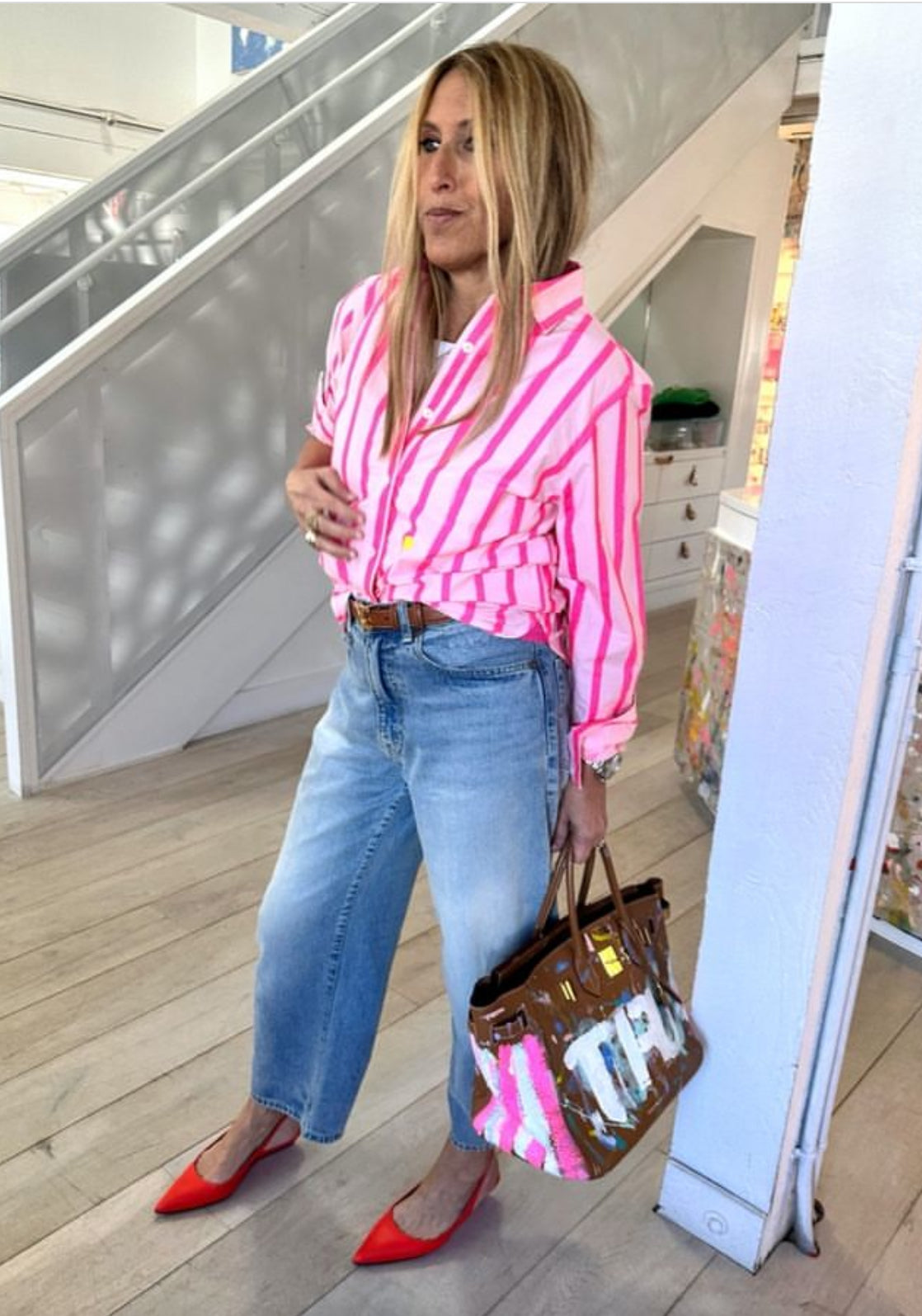 Pia Wide Stripe Shirt
