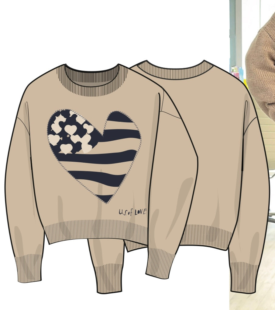 Boyfriend US of Love Sweater
