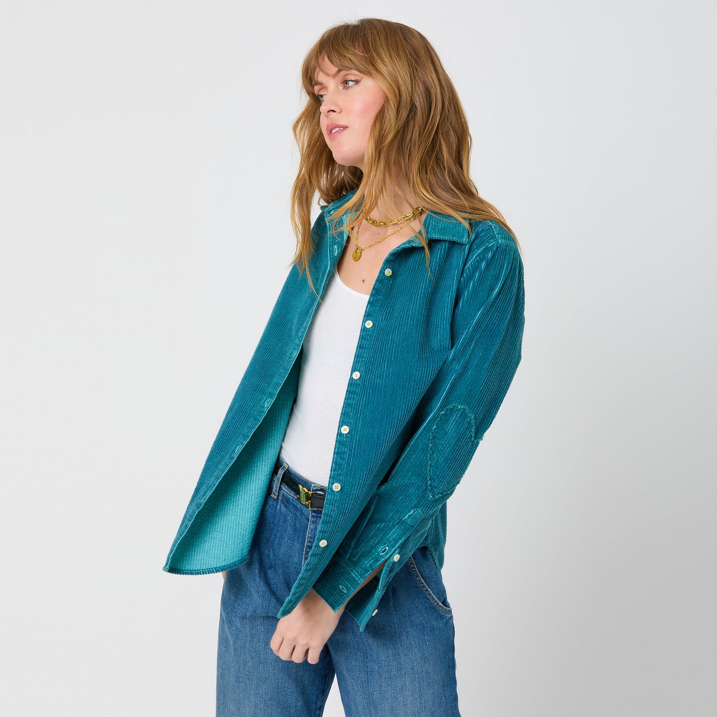 Mia imperfect Heart Corduroy Shirt