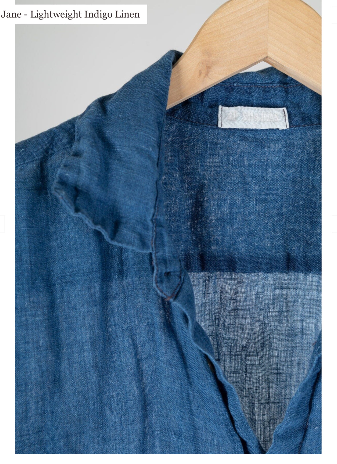 Jane Indigo Linen Oversized Shirt