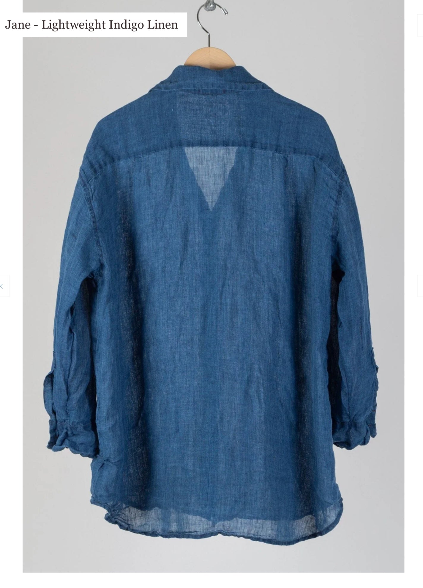 Jane Indigo Linen Oversized Shirt