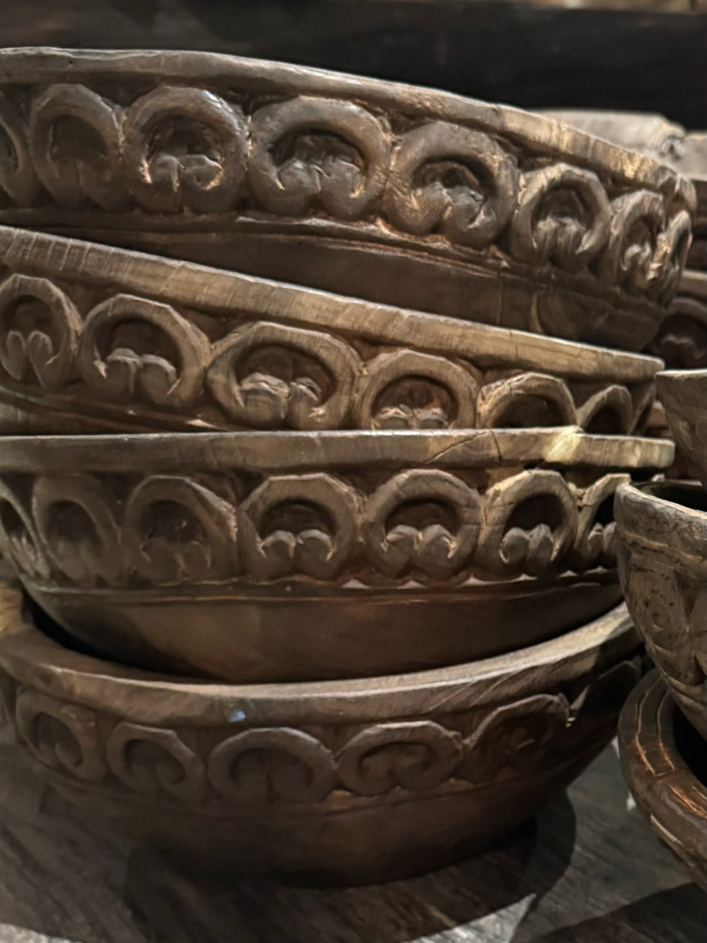 Smokey Carved Bowl