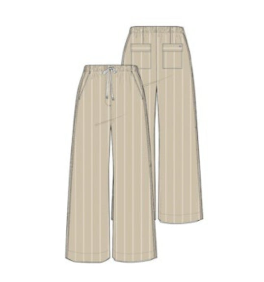 Post Linen Strioe Pant