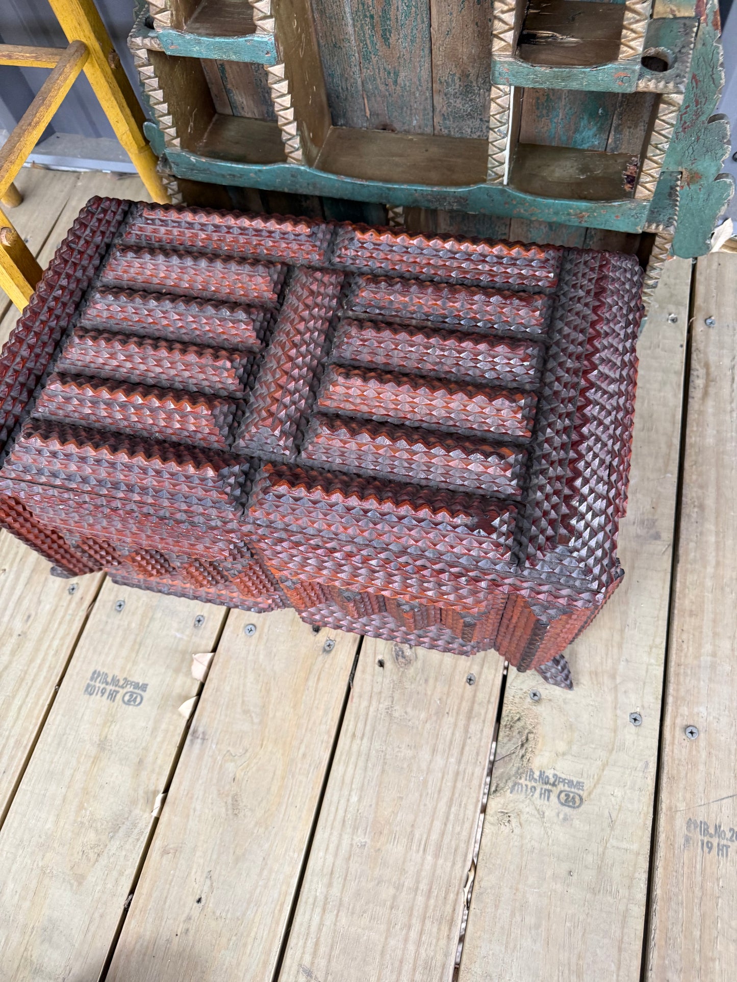 Monumental Tramp Art Box