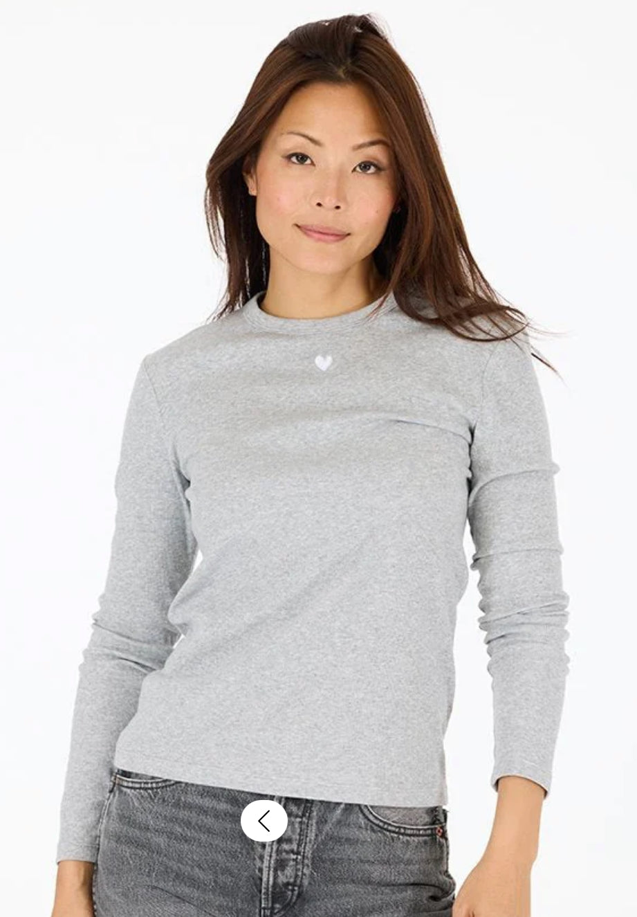 KR Long Sleeve Rib Tee Gray