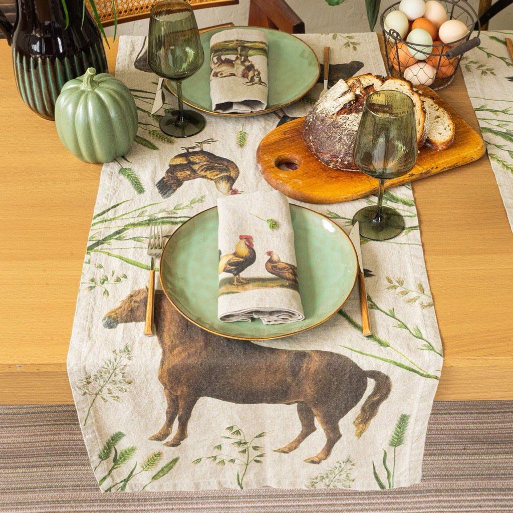 Farm Animals Table Runner