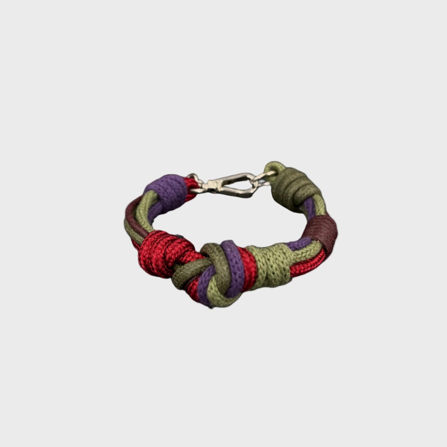 Red, Green and Purple Knot Bracelet