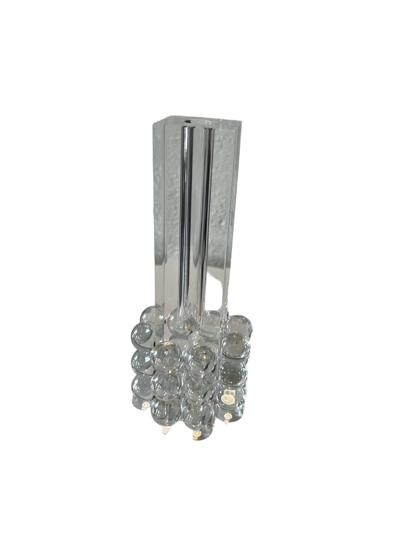 Crystal Glass Ball Bud Vase
