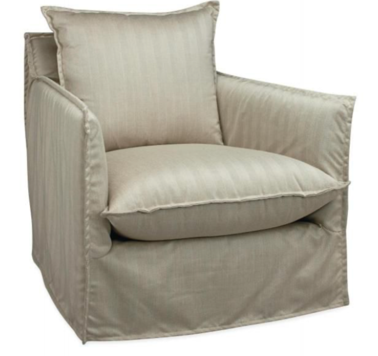 US102-01SG Agave Slipcovered Swivel Glider Indoor/Outdoor Chair - Cabana Cloud