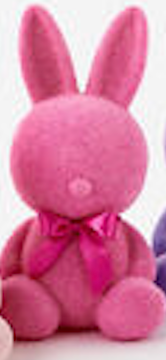 Flocked Large Sitting Bunny