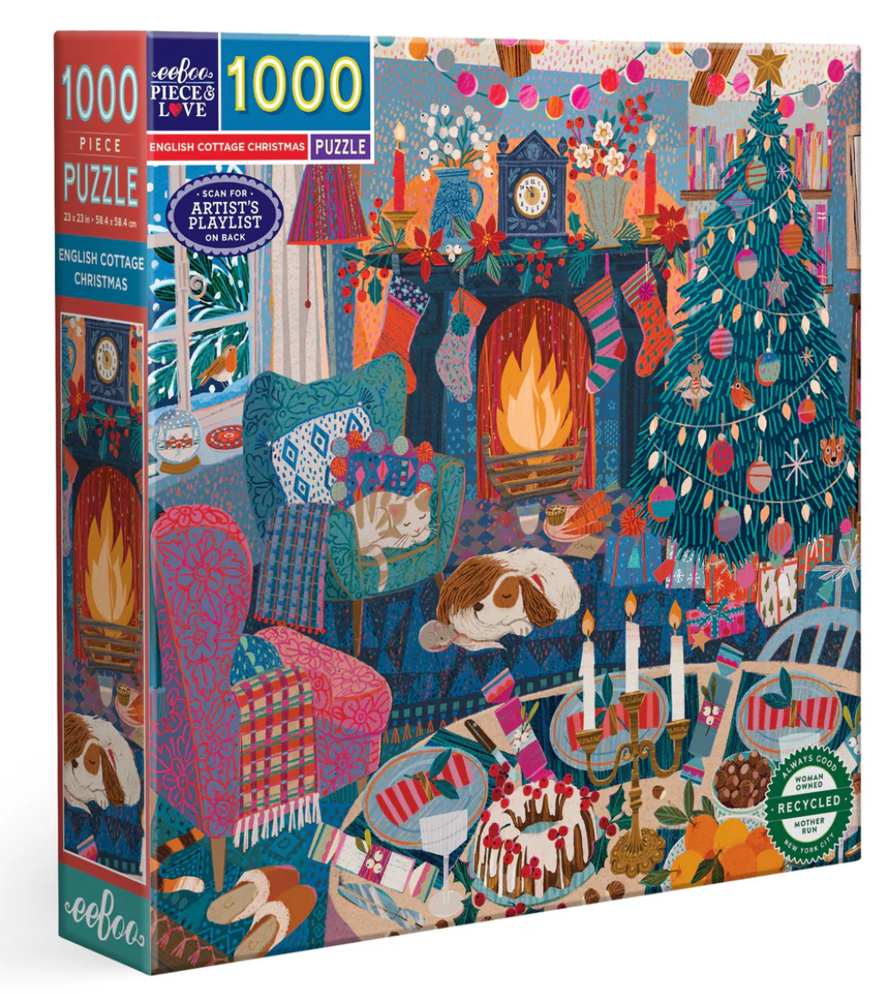 English Cottage Christmas 1000 piece