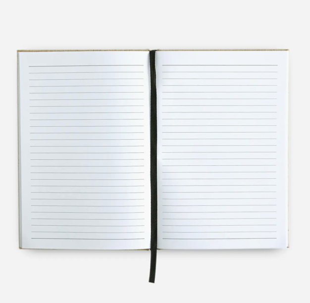 We all Become Stories Taupe Linen Notebook