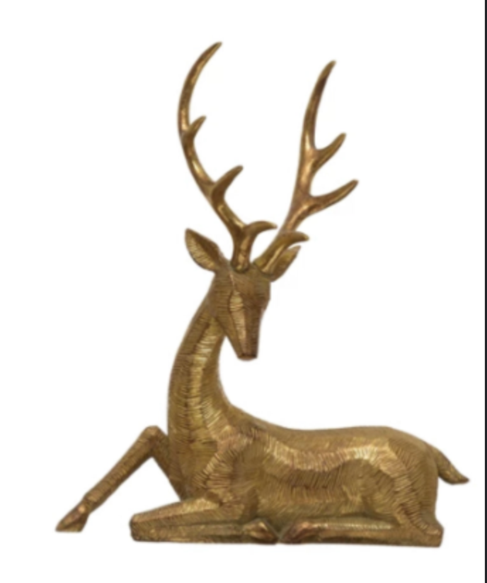 Resin Deer, Gold Finish