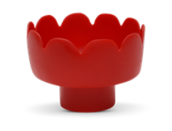 Fleur Large Footed Bowl Red