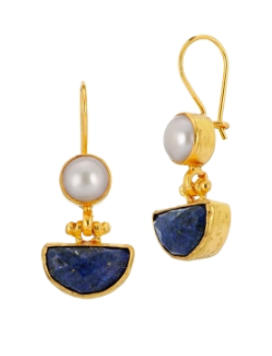 Lapislazuli, Pearl Earring