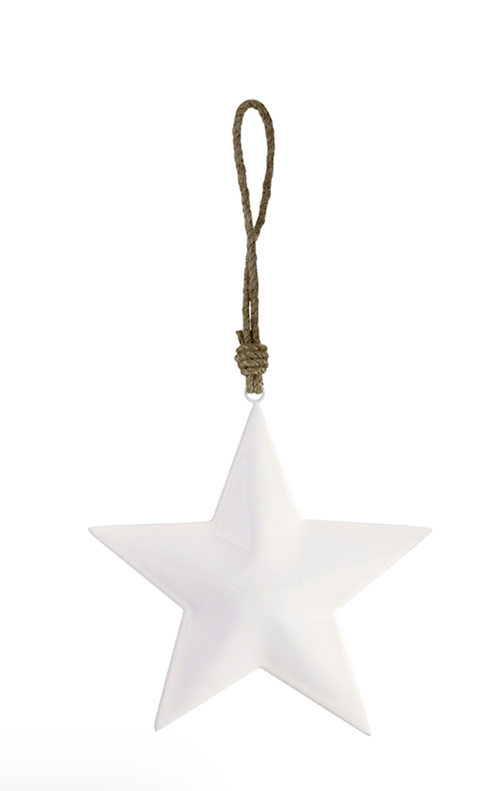 White Enamel Star Ornament