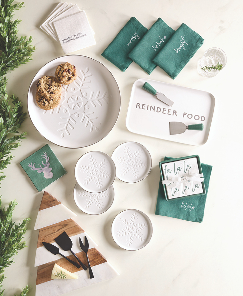 Snowflake Ceramic Serving Platter