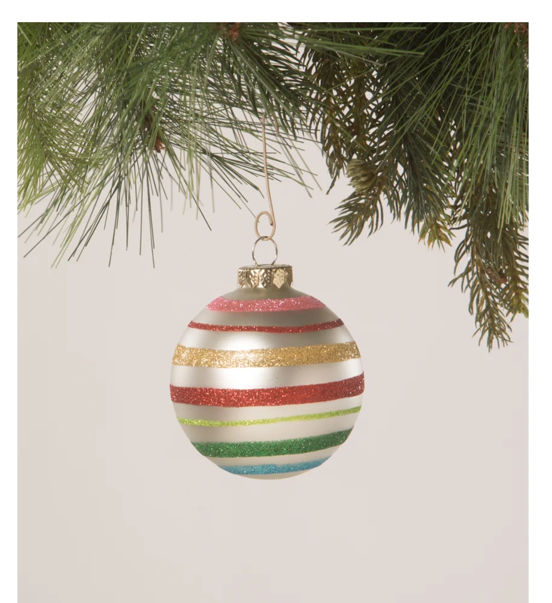 Bright Stripe Ball Ornament