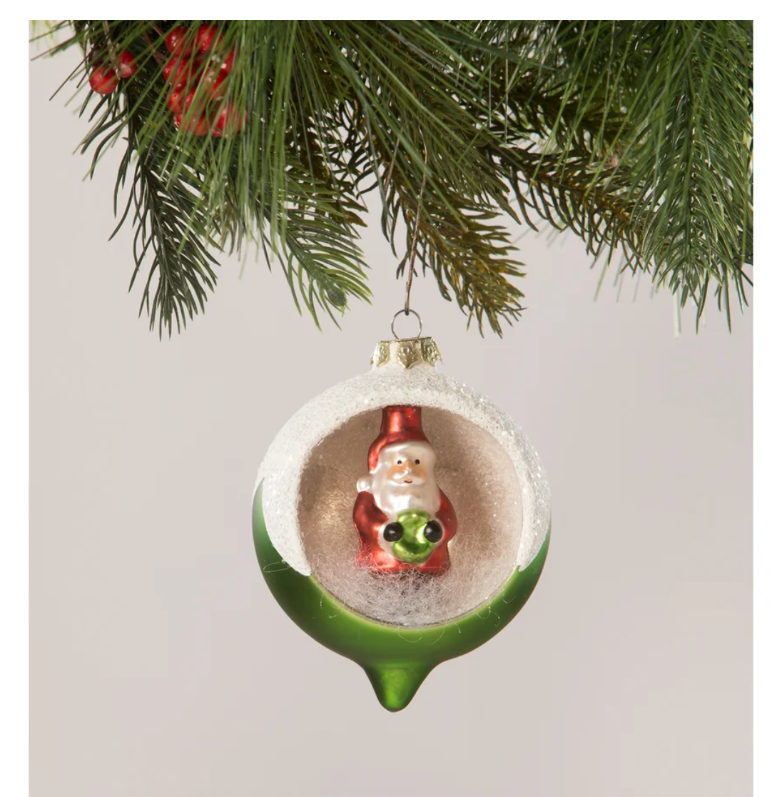 Retro Santa Ornament