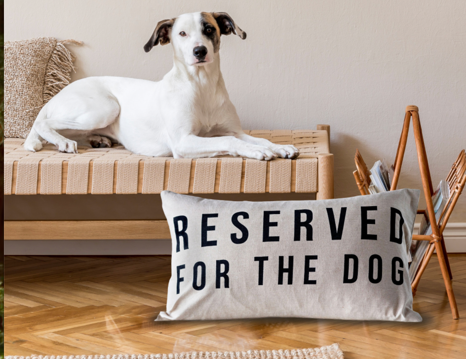 Lumbar Pillow "Reserved For The Dog"