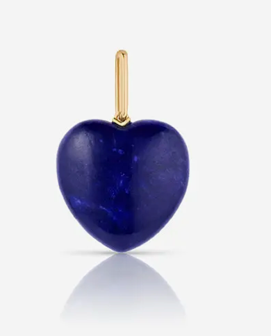 Gem Lapis Heart Charm