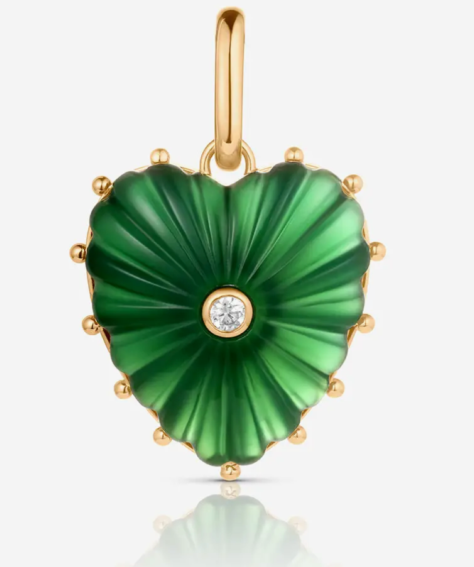 Melanie Jade Clip Heart Charm