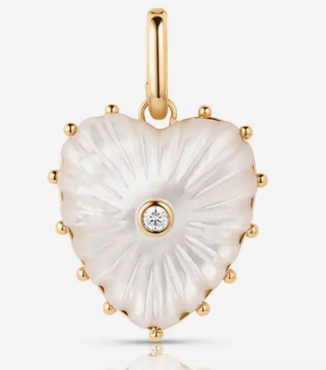 Melanie Mother Of Pearl Clip Heart Charm