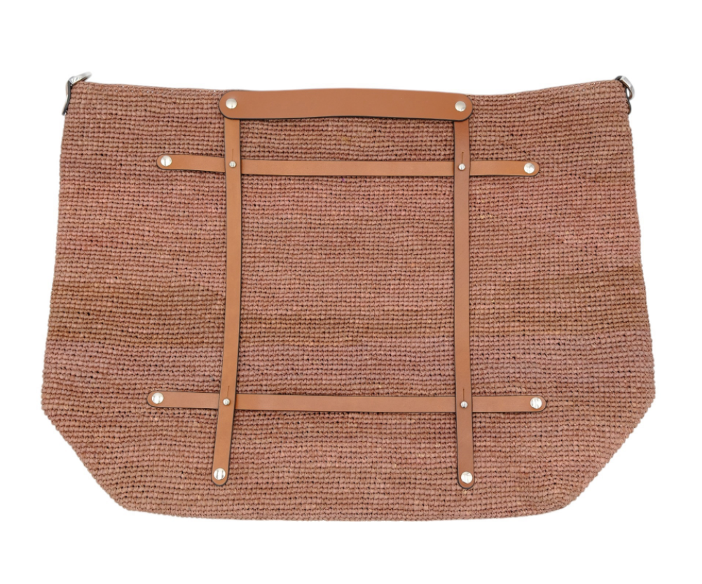 Candide Terracotta Raffia Bag