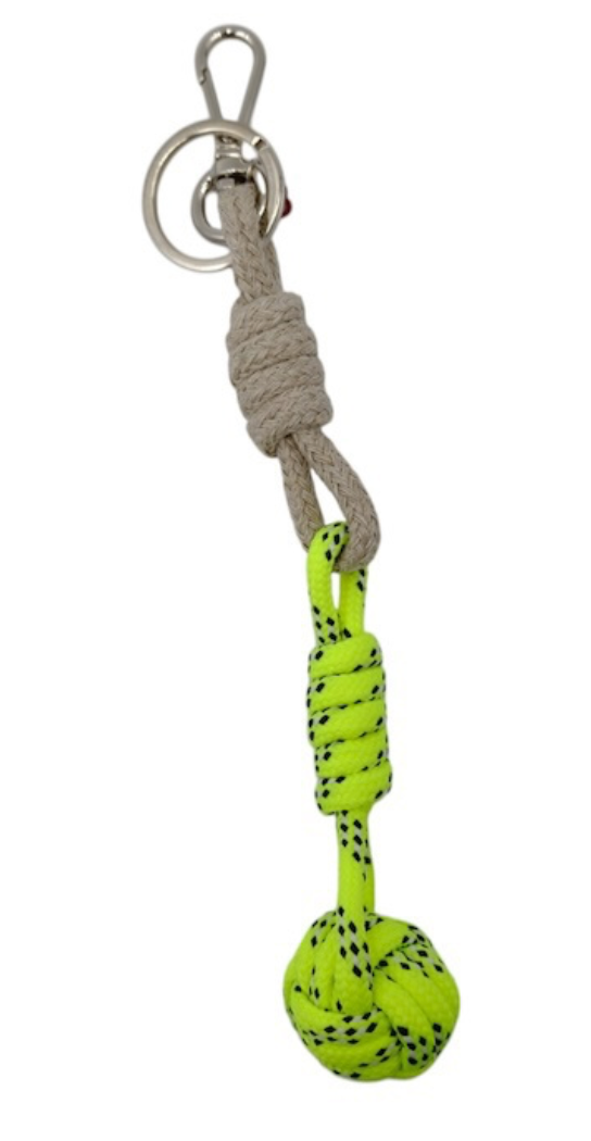 Sailor Ball Fluo Yellow and Natural Key Ring