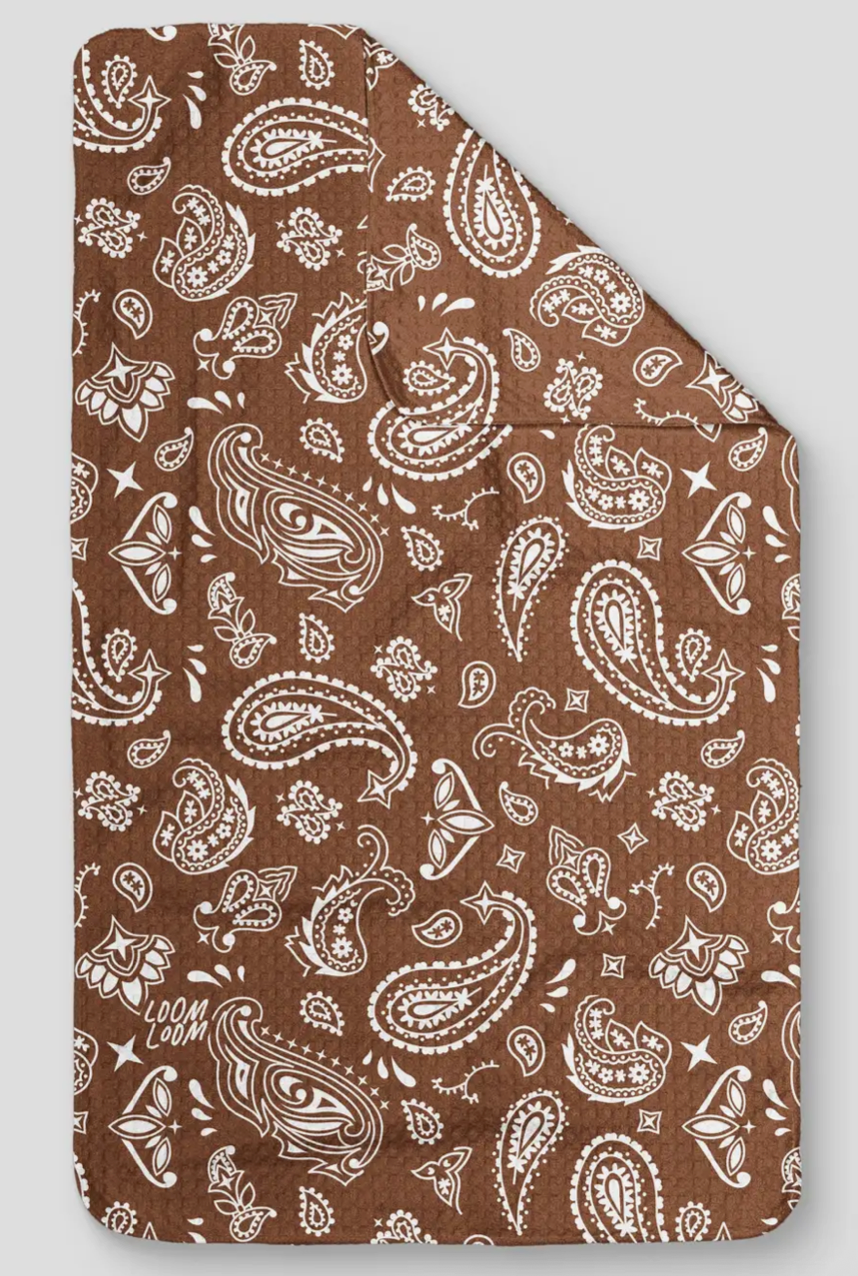 Paisley Brown Bandana Kitchen Towel