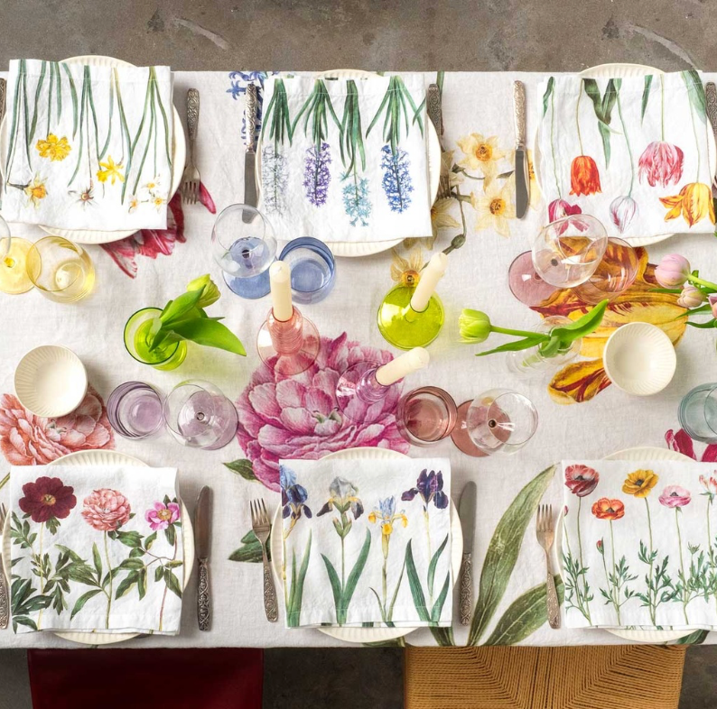 Early Flowers Linen Napkins