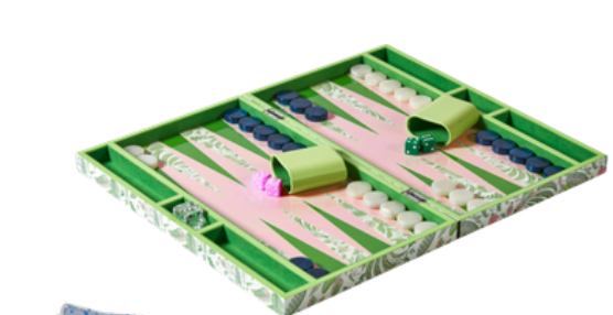 Palm Beach Lacquered Backgammon Set