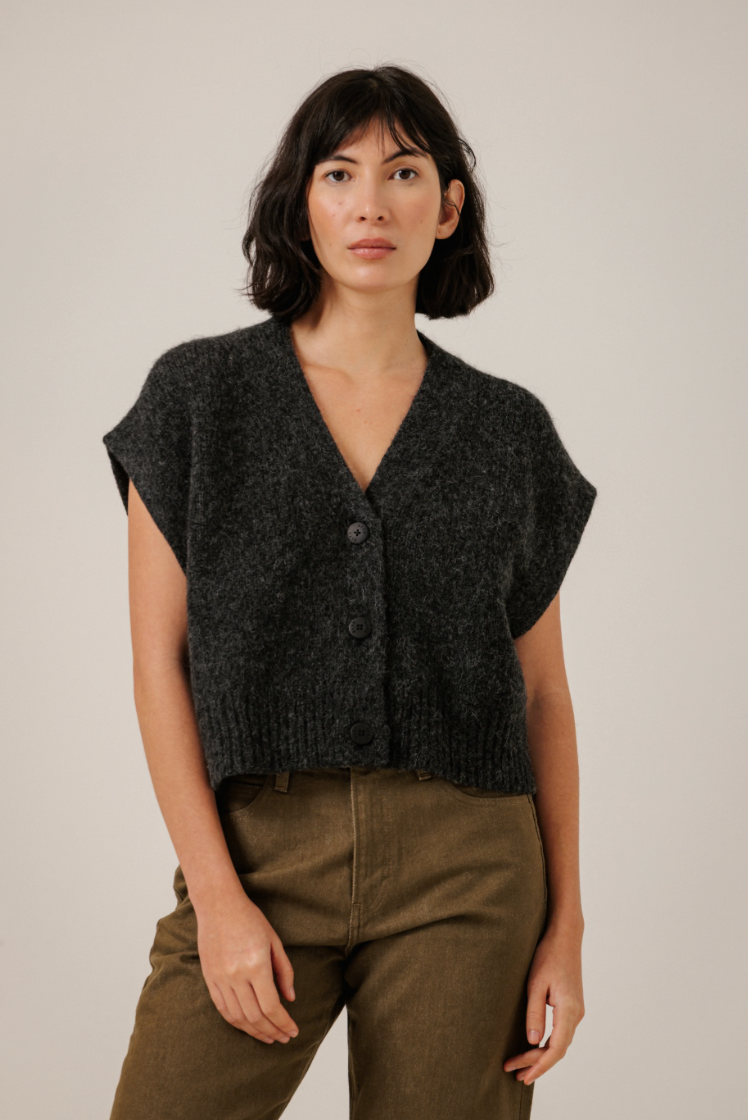 Alpaca Button Down Vest