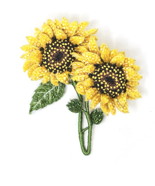 Dancing Sunflowers Brooch Pin