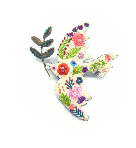 Peace Bird Brooch Pin