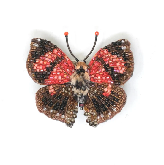 Scarlet Leafwing Butterfly Brooch Pin