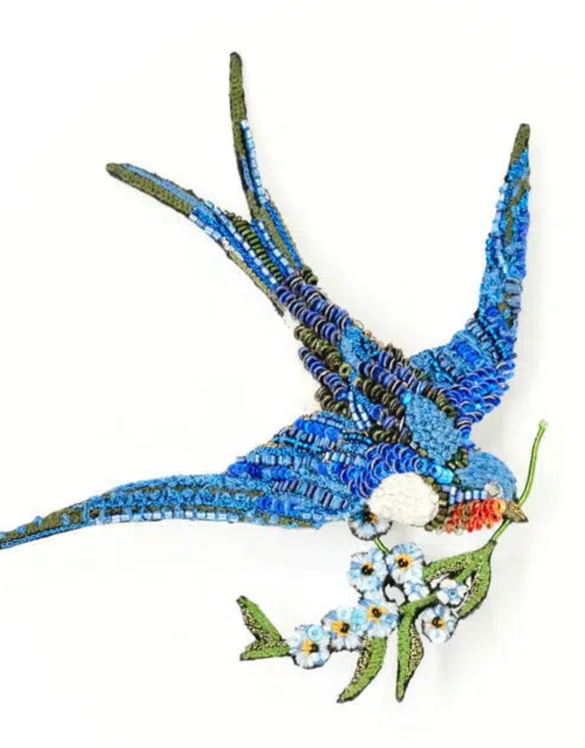 Peace Swallow Big Brooch Pin
