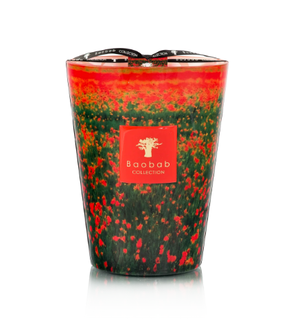 Baobab Arty Flowers Poppies Candle