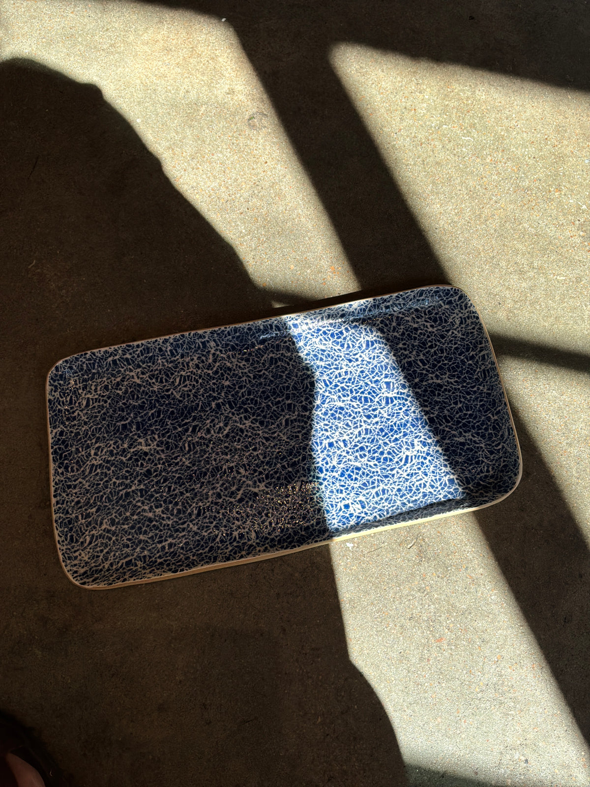 Tasting Tray Crackle Cobalt