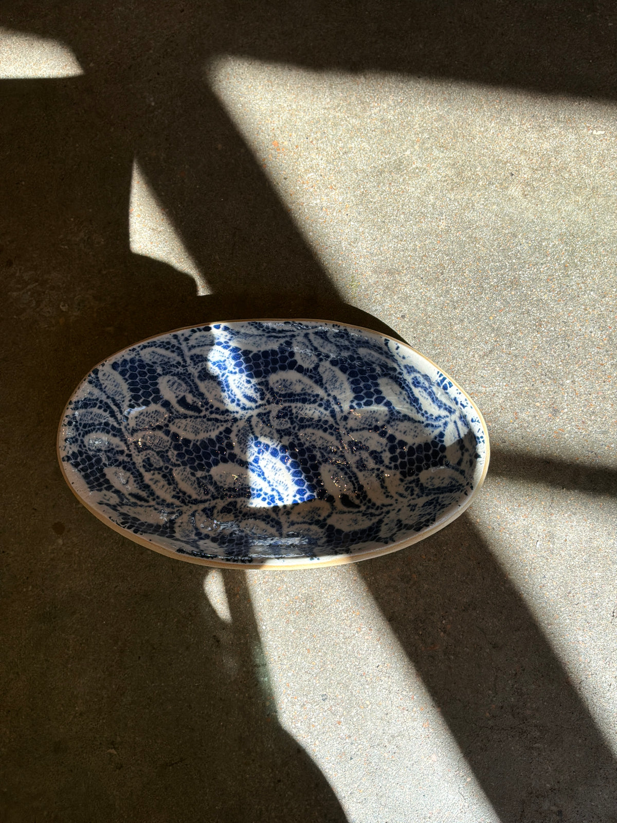 Small Nested Oval Bowl Arbor Cobalt