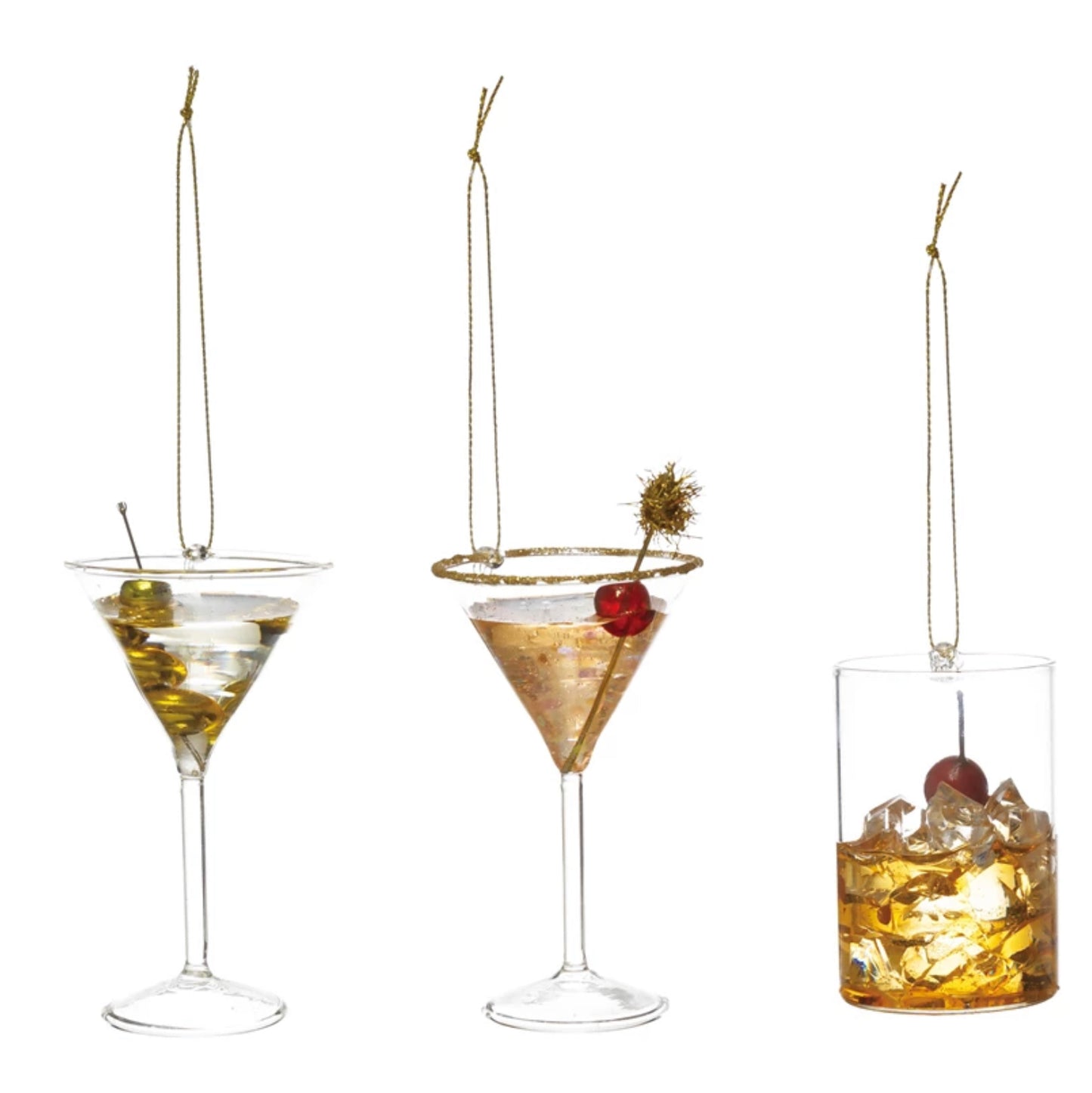 Glass Cocktail Ornament