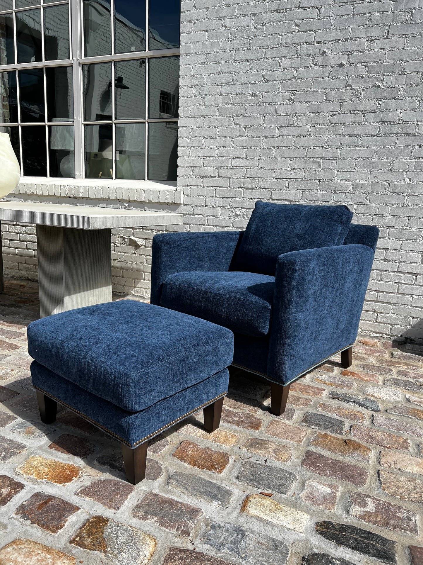 3068 Chair & Ottoman - Leander Ocean