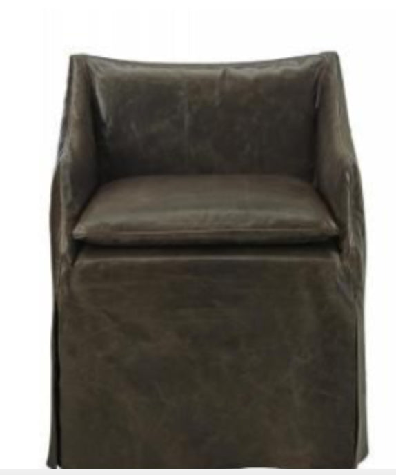 LS5203-01C Leather Slipcovered Chair