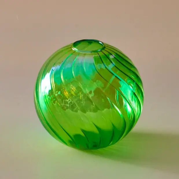 Iridescent Ball Vases