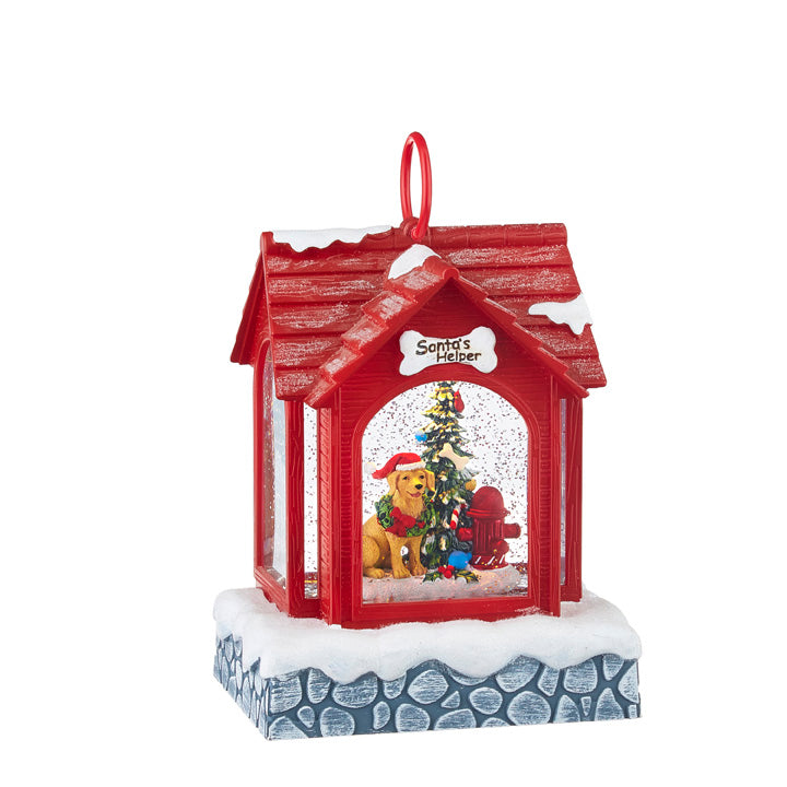 Dog With Musical Lighted Water House