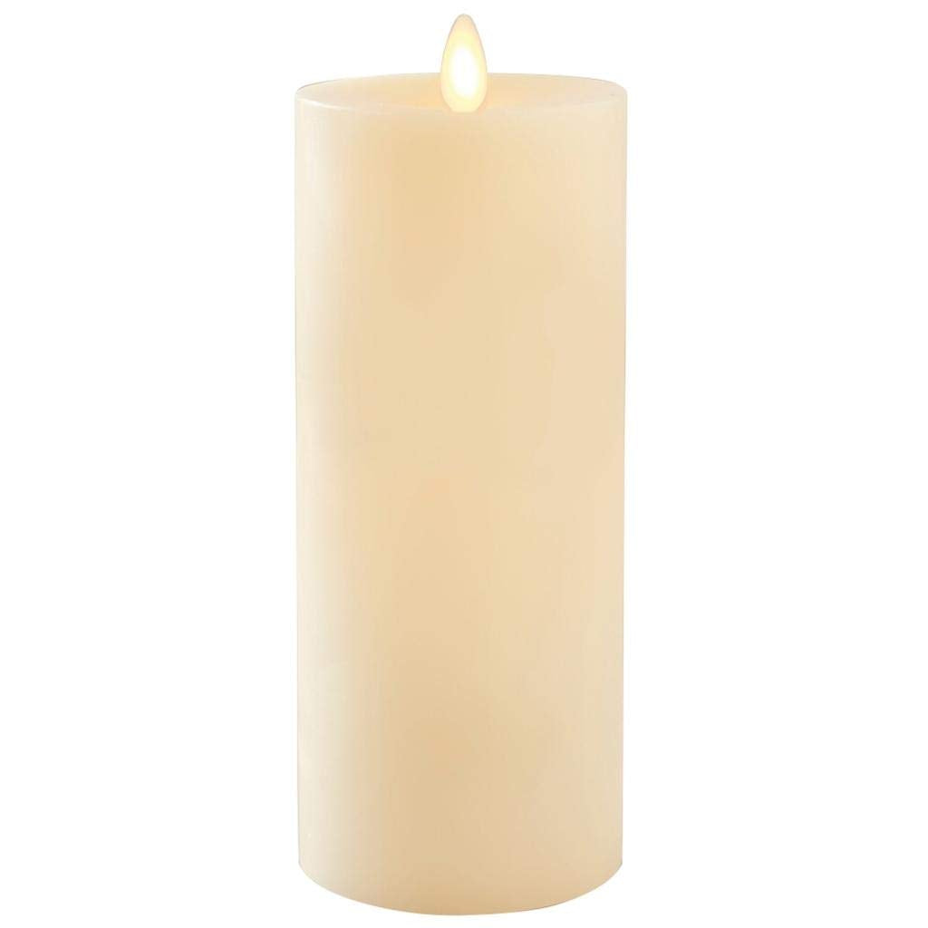 Moving Flame Pillar Ivory
